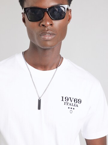 T-Shirt 'Frank' 19V69 ITALIA en blanc