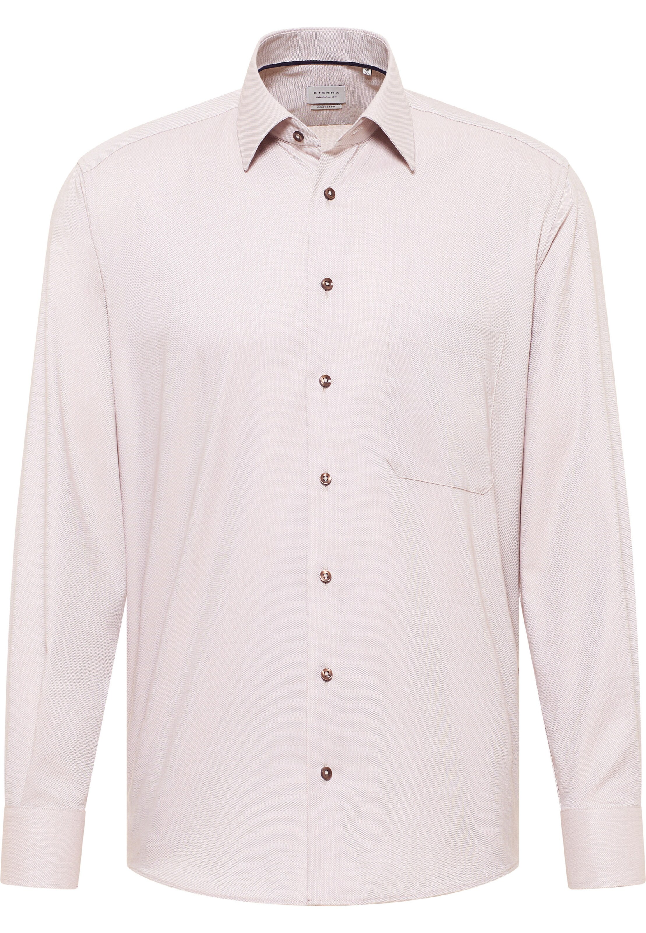 ETERNA Zakelijk overhemd in Beige: voorkant