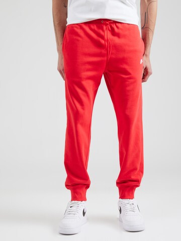 Nike Sportswear Tapered Trousers 'Club Fleece' in Red: front