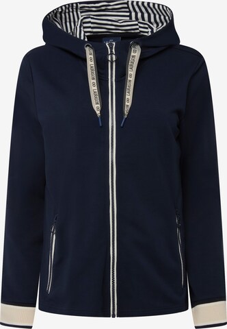 LAURASØN Zip-Up Hoodie in Blue: front