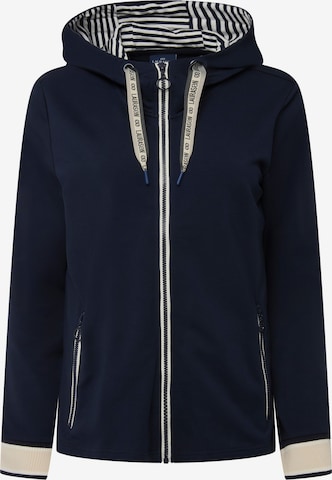 LAURASØN Zip-Up Hoodie in Blue: front