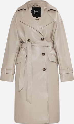 faina Between-seasons coat in Beige: front