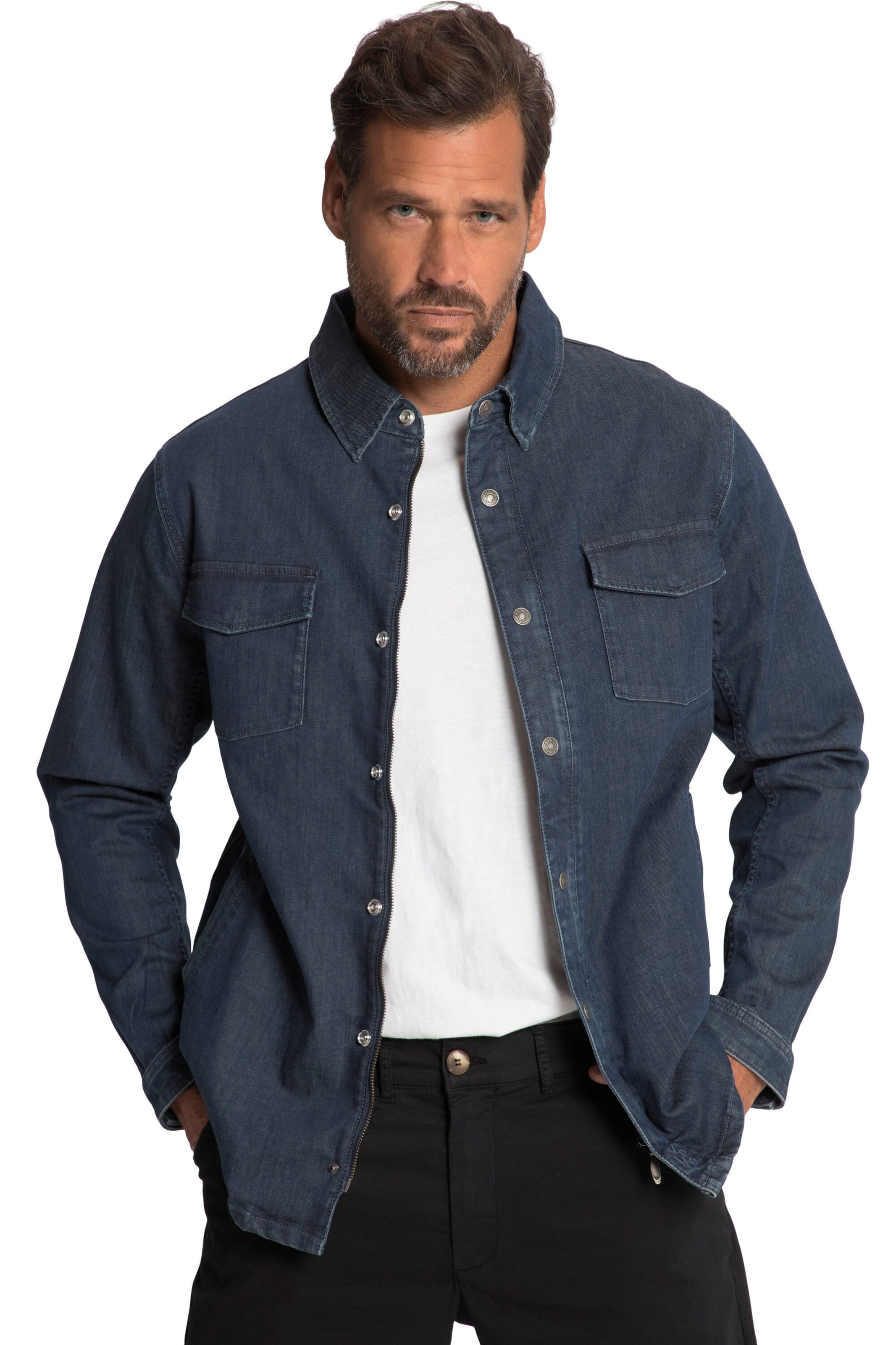 JP1880 Übergangsjacke in Blau: Vorderseite