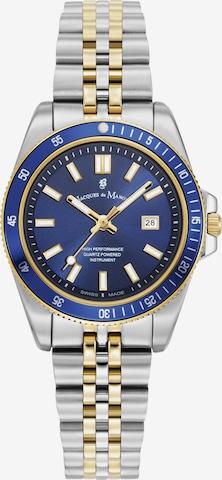 Montre à affichage analogique Jacques du Manoir en argent : devant