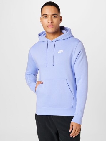 Nike Sportswear Regular fit Суичър 'Club Fleece' в лилав: отпред