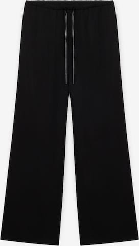 Trussardi Wide Leg Hose in Schwarz: Vorderseite