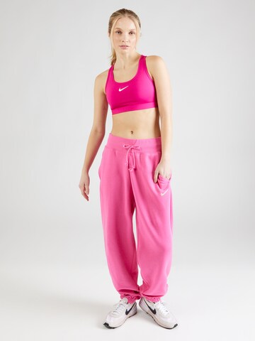 NIKE - Bustier Sujetador deportivo 'Swoosh' en rosa