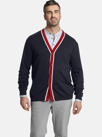 Charles Colby Knit Cardigan 'Payton' in Blue: front