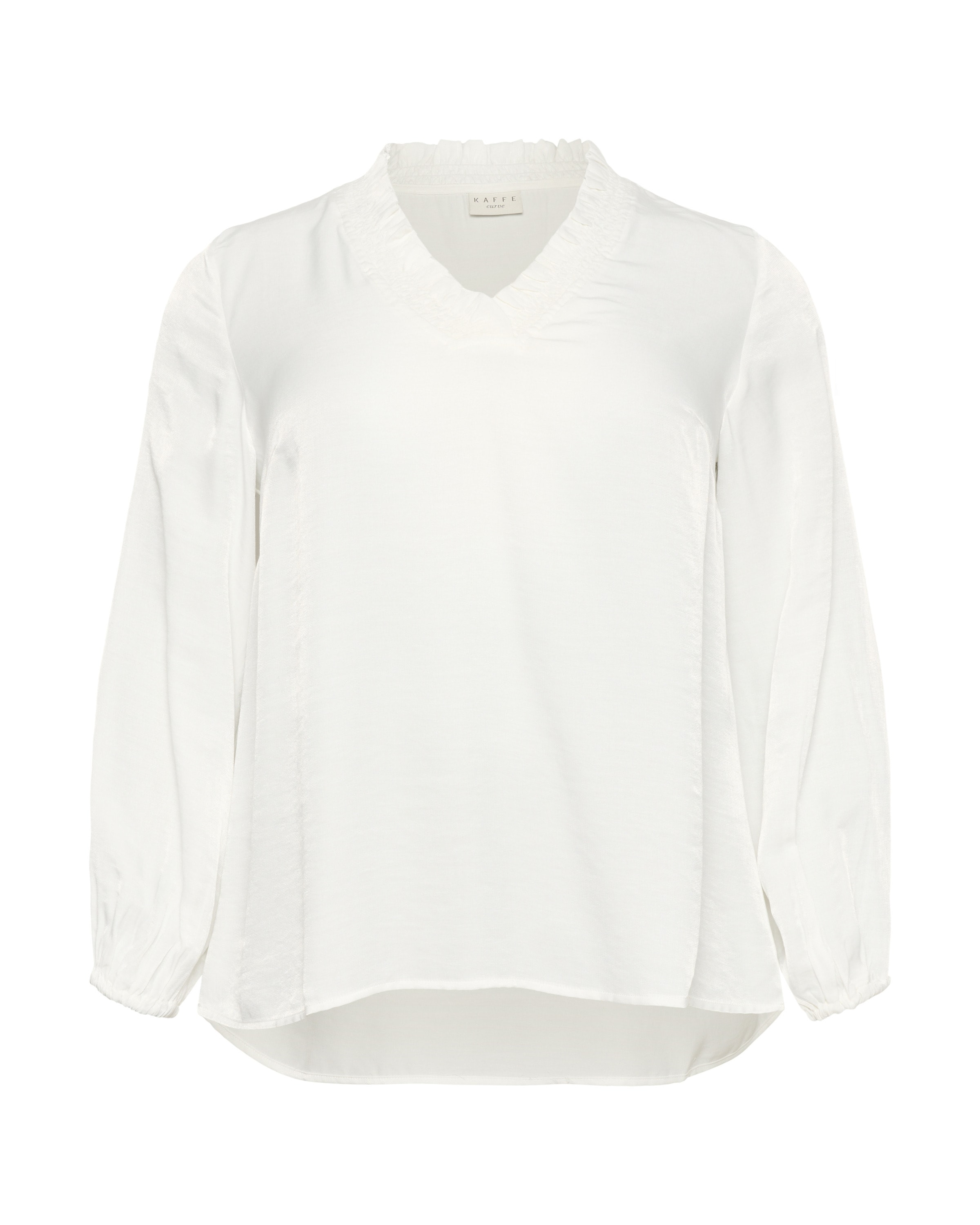 KAFFE CURVE Bluse 'KCmilia' in Weiß: Vorderseite
