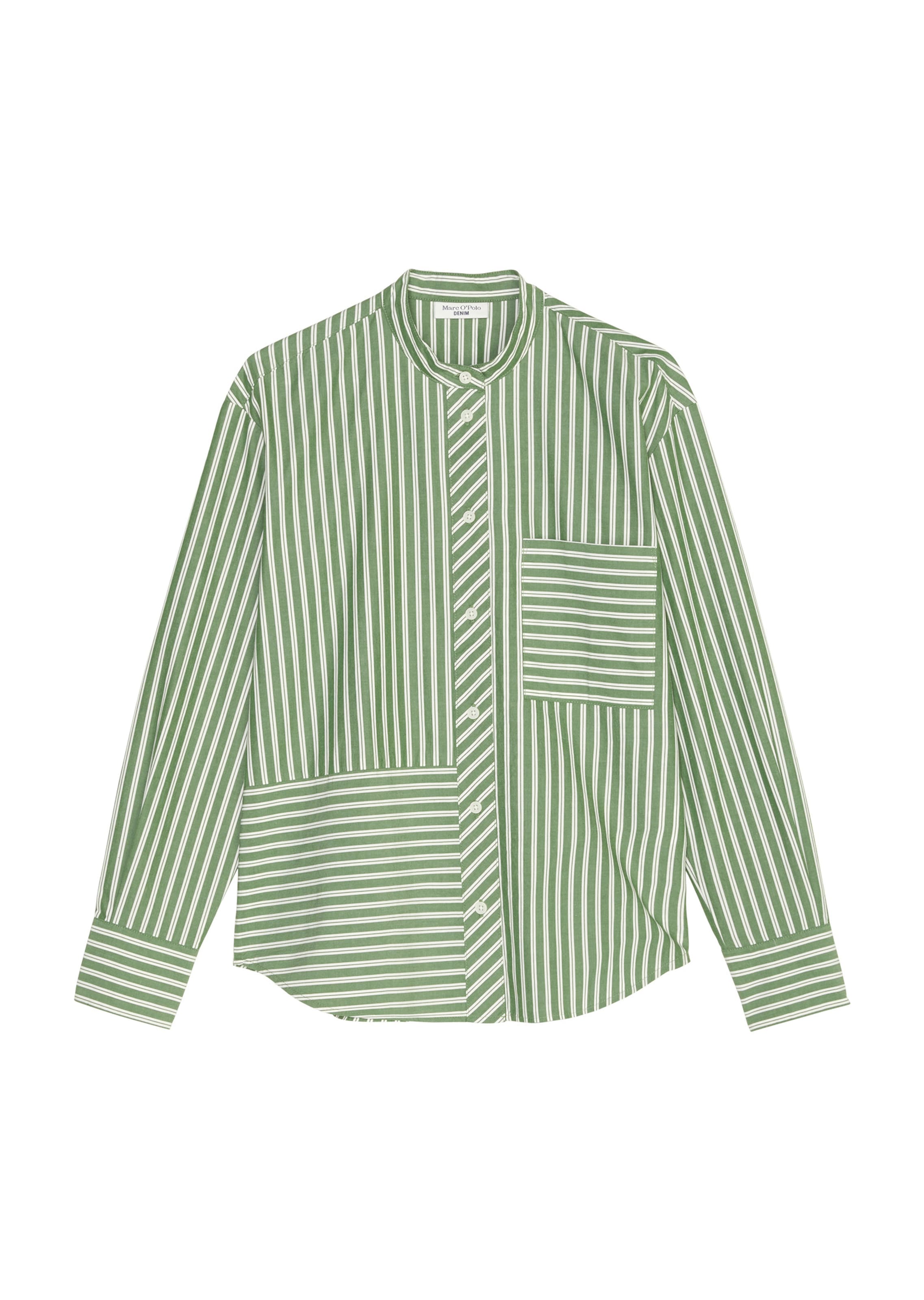 Marc O'Polo DENIM Blouse in Groen: voorkant