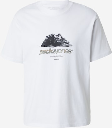 balts JACK & JONES T-Krekls 'JCOBREEZE': no priekšpuses