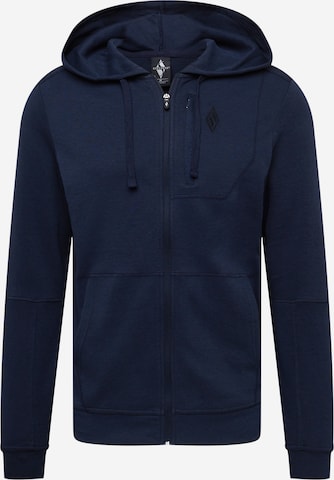 SKECHERS Athletic Zip-Up Hoodie in Blue: front