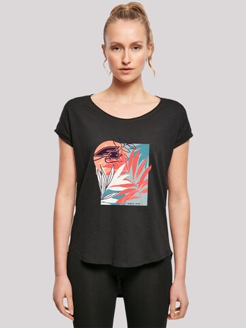 F2 T-Shirt 'F2 Beach Vibes Sommer Style' in Schwarz: Vorderseite
