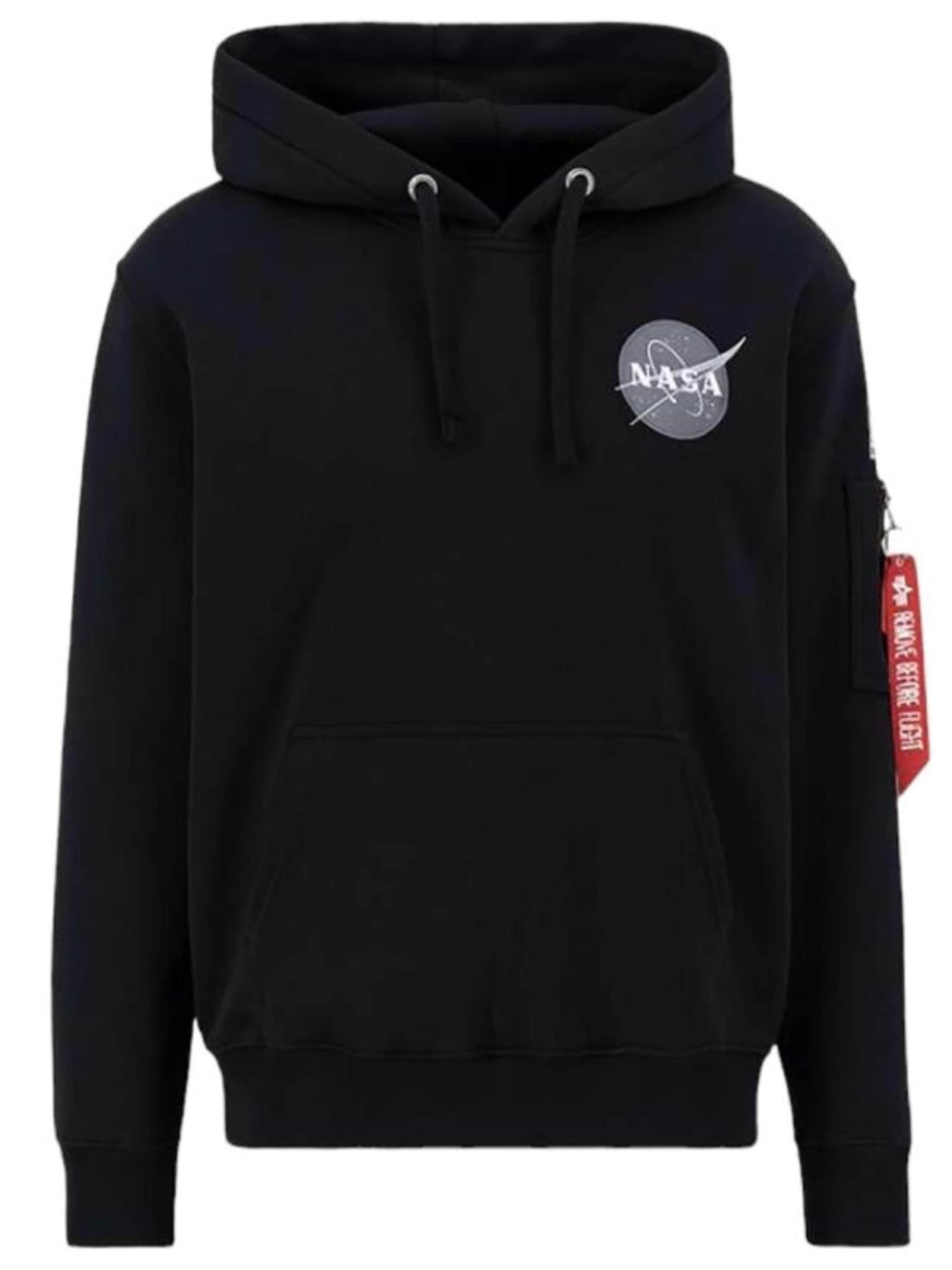 ALPHA INDUSTRIES Sweatshirt 'Space Shuttle' in Black: front