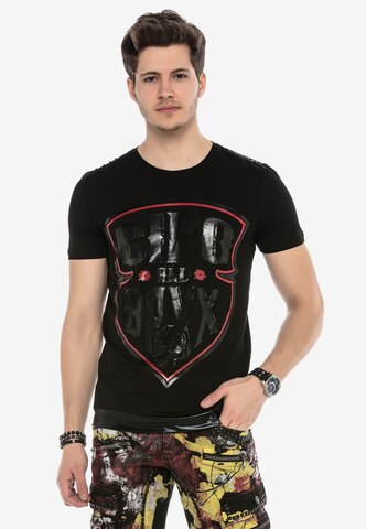 CIPO & BAXX T-Shirt ARROWHEAD mit Logo Print in Schwarz