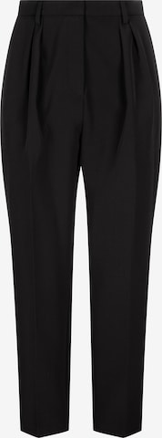 Nicowa Regular Pleat-Front Pants in Black: front