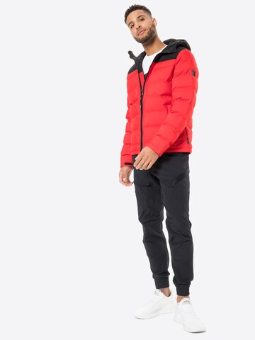 INDICODE JEANS Regular fit Between-season jacket 'Eberhardy' in Red