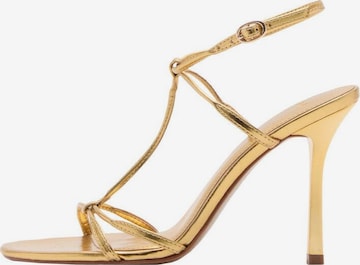 MANGO Sandals 'Dina' in Gold: front