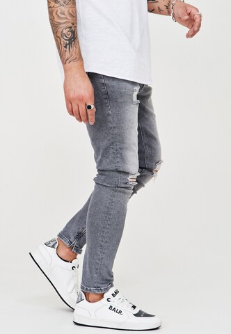 behype Slim fit Jeans 'SPIKE' in Grey