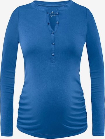 BELLYBUTTON Pyjama 'Umstandsschlafshirt' in Blau: Vorderseite
