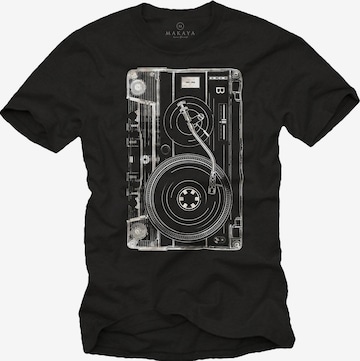 MAKAYA Shirt 'Tape B Side' in Black: front