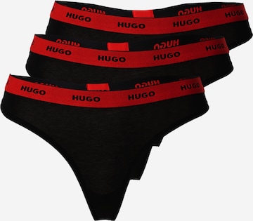 String di HUGO Red in nero: frontale