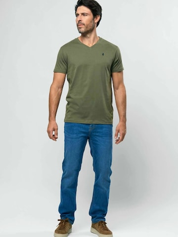 MCS Regular fit Button Up Shirt ' Texacana ' in Green