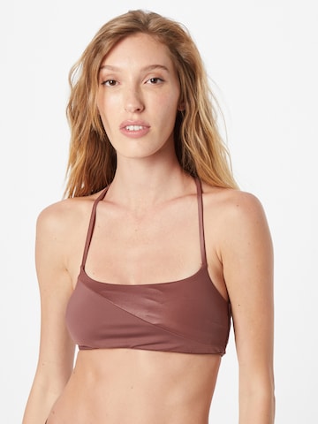 Calvin Klein Swimwear Bustier Bikinioverdel i brun: forside