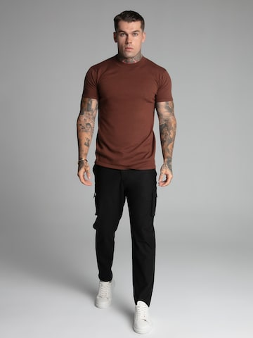 T-Shirt 'Muscle' SikSilk en marron