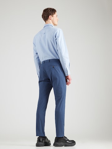 Hackett London Slimfit Lærredsbukser 'KENSINGTON' i blå: tilbage