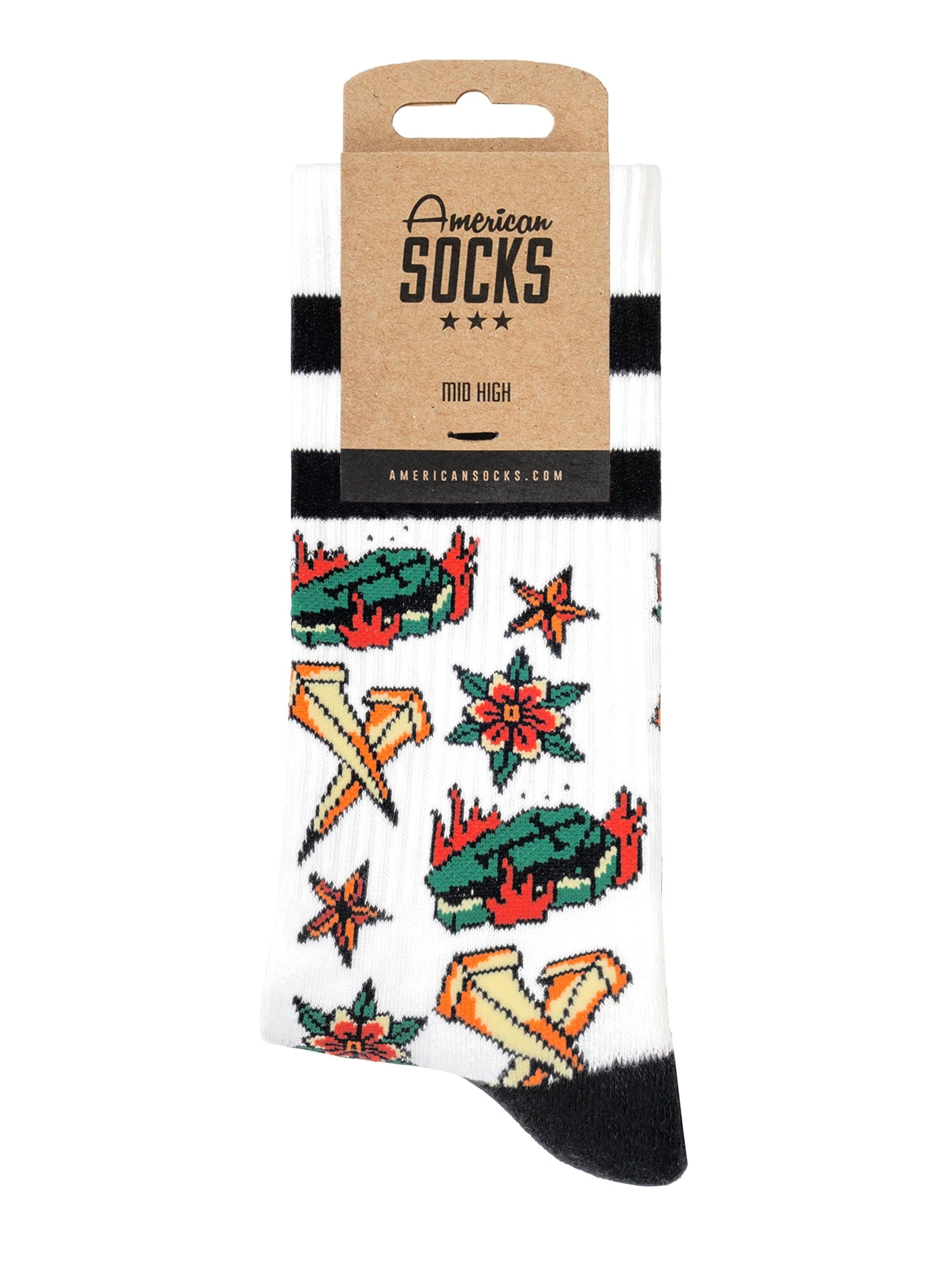 American Socks Socks 'Coffin' in White