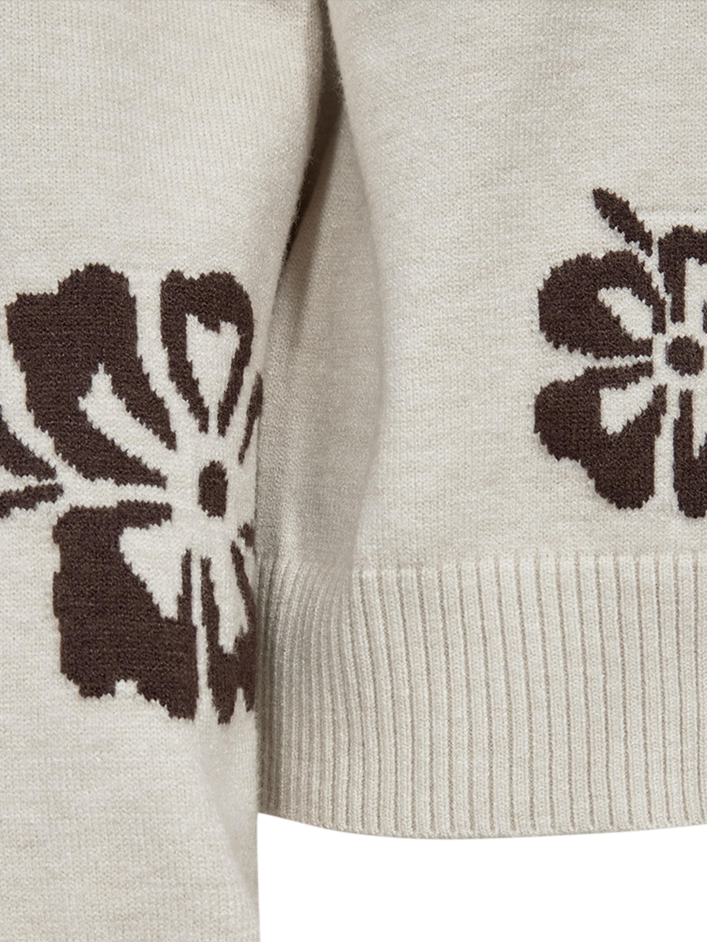Freequent Knitted top 'FQAlpi-pullover moonbeam mole' in Brown