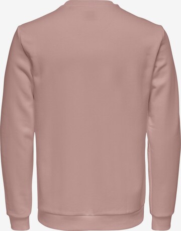 Only & Sons Regular Fit Sweatshirt 'Ceres' in Pink