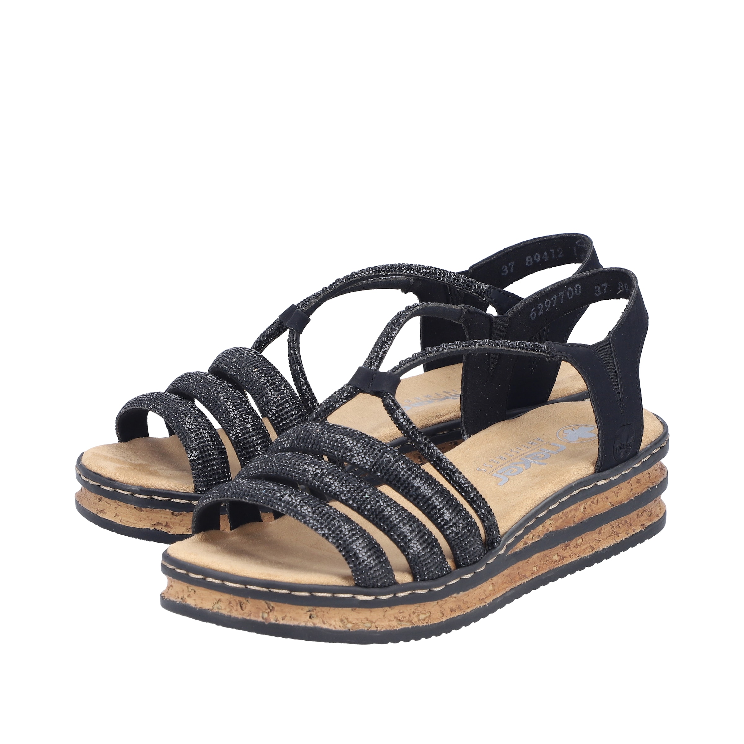 Sandales '62977' Rieker en noir
