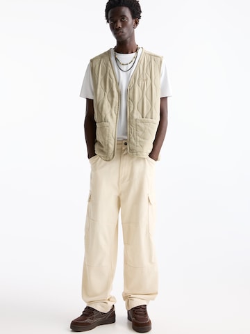 Pull&Bear Wide leg Cargobyxa i beige