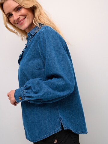 Cream Blouse 'Gerta' in Blue