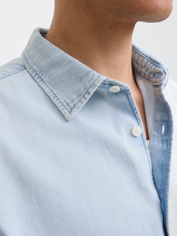 JACK & JONES Классический крой Рубашка 'JORNORREBRO' в Синий