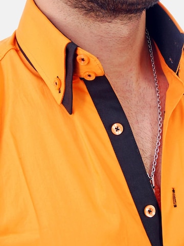Reslad Slim fit Button Up Shirt 'RS7050' in Orange