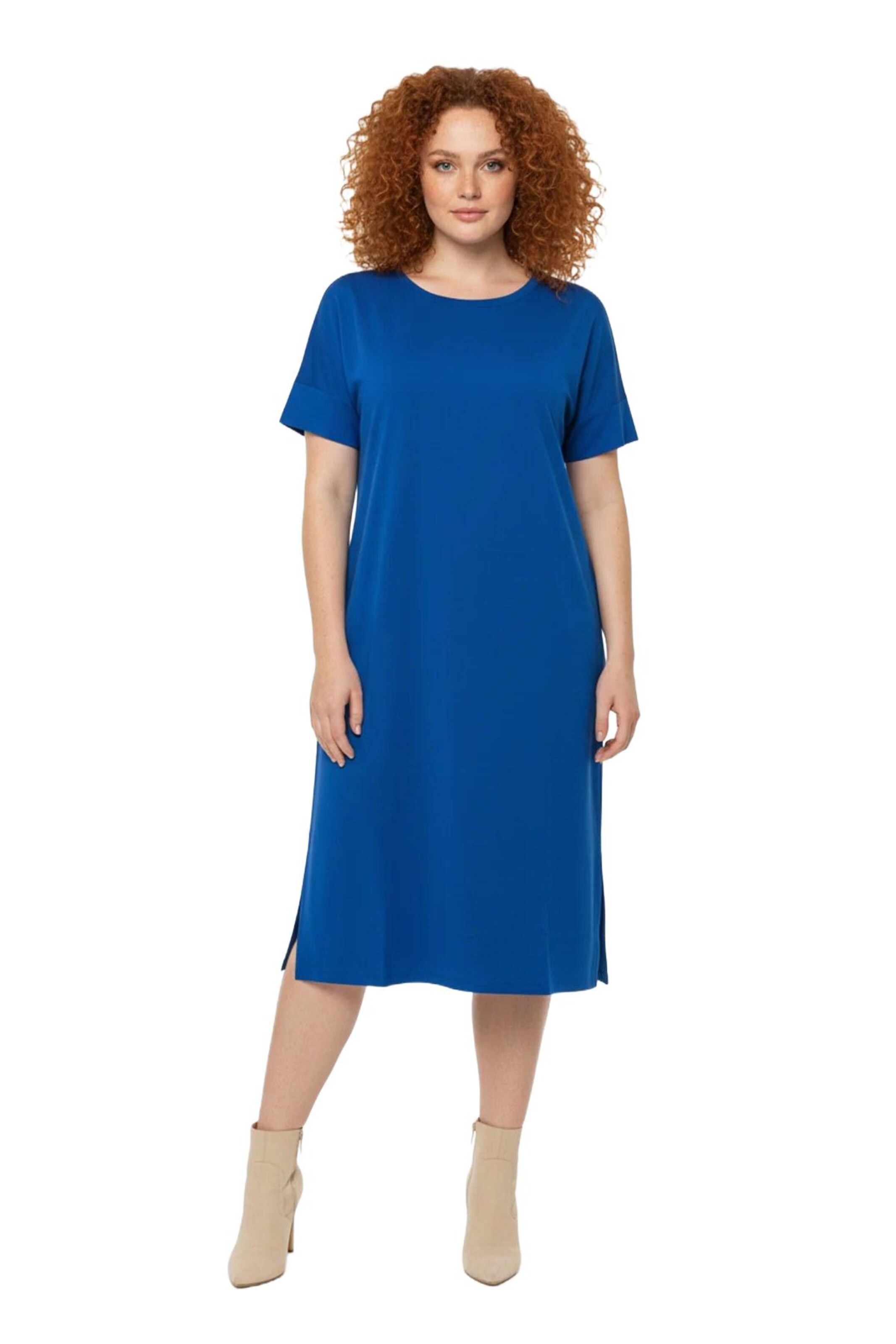 Shape Of You Kleid in Blau: Vorderseite