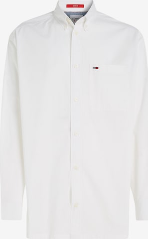 Tommy Jeans Comfort fit Button Up Shirt in White: front