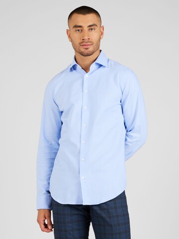 Coupe slim Chemise business SEIDENSTICKER en bleu : devant