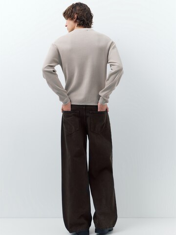 Pull&BearWide Leg/ Široke nogavice Traperice - smeđa boja