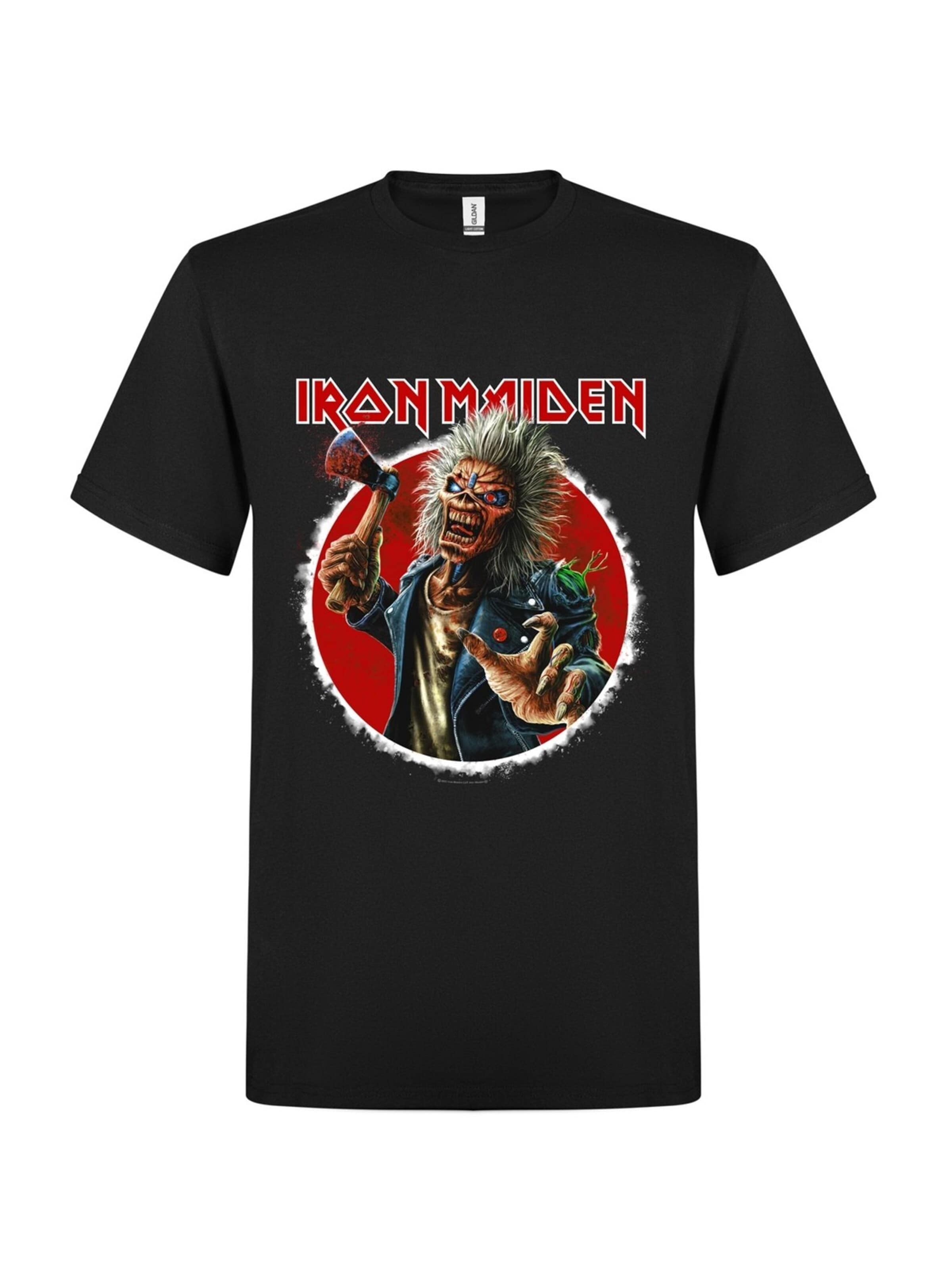 Iron Maiden Shirt 'Axe Eddie Exploding' in Black: front