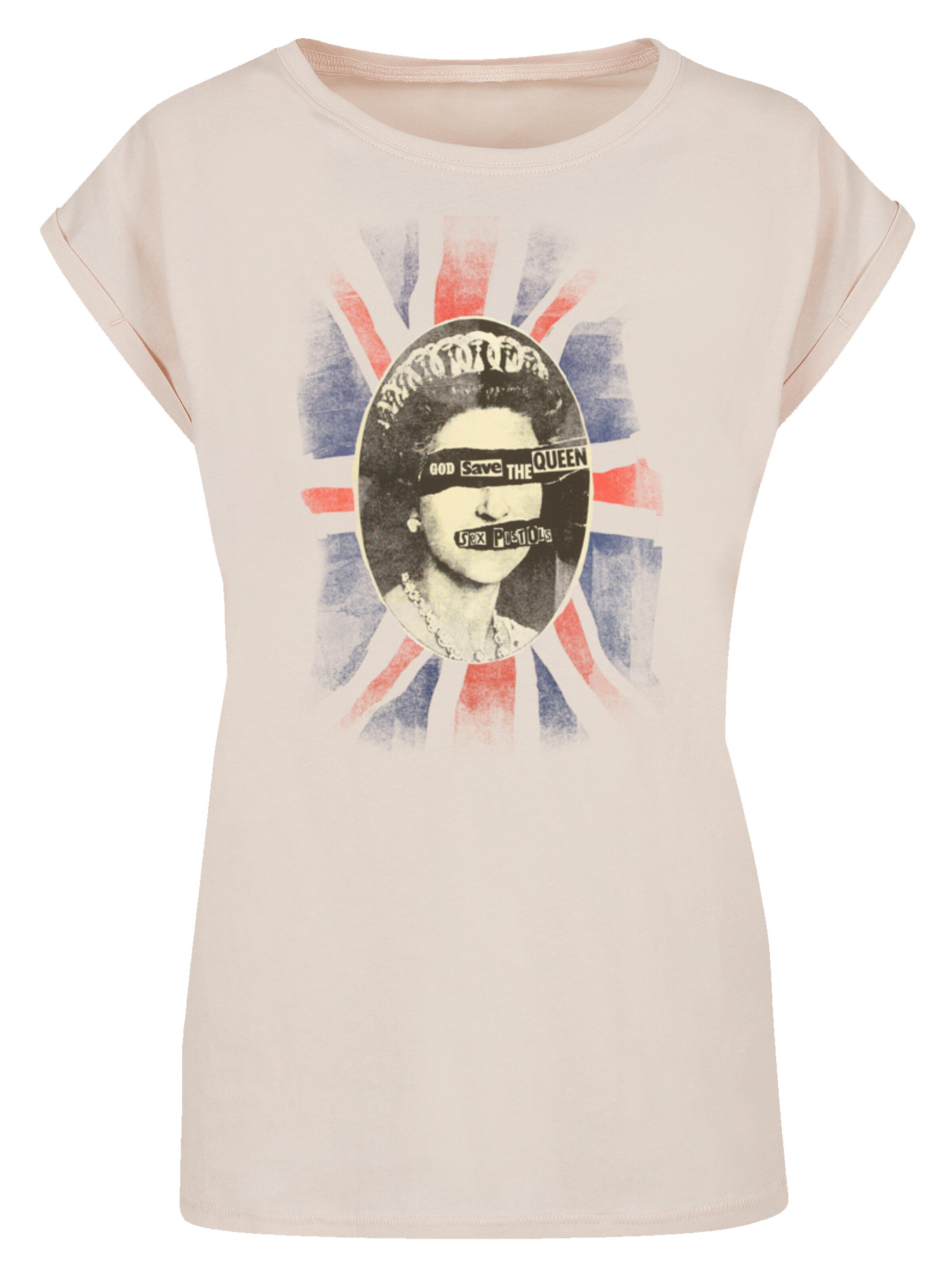 F4NT4STIC Shirt 'Sex Pistols God Save The Queen' in Beige: front