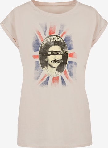 F4NT4STIC Shirt 'Sex Pistols God Save The Queen' in Beige: front