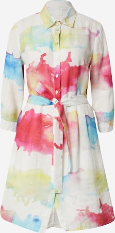 120% Lino Shirt Dress in Mixed colors: front