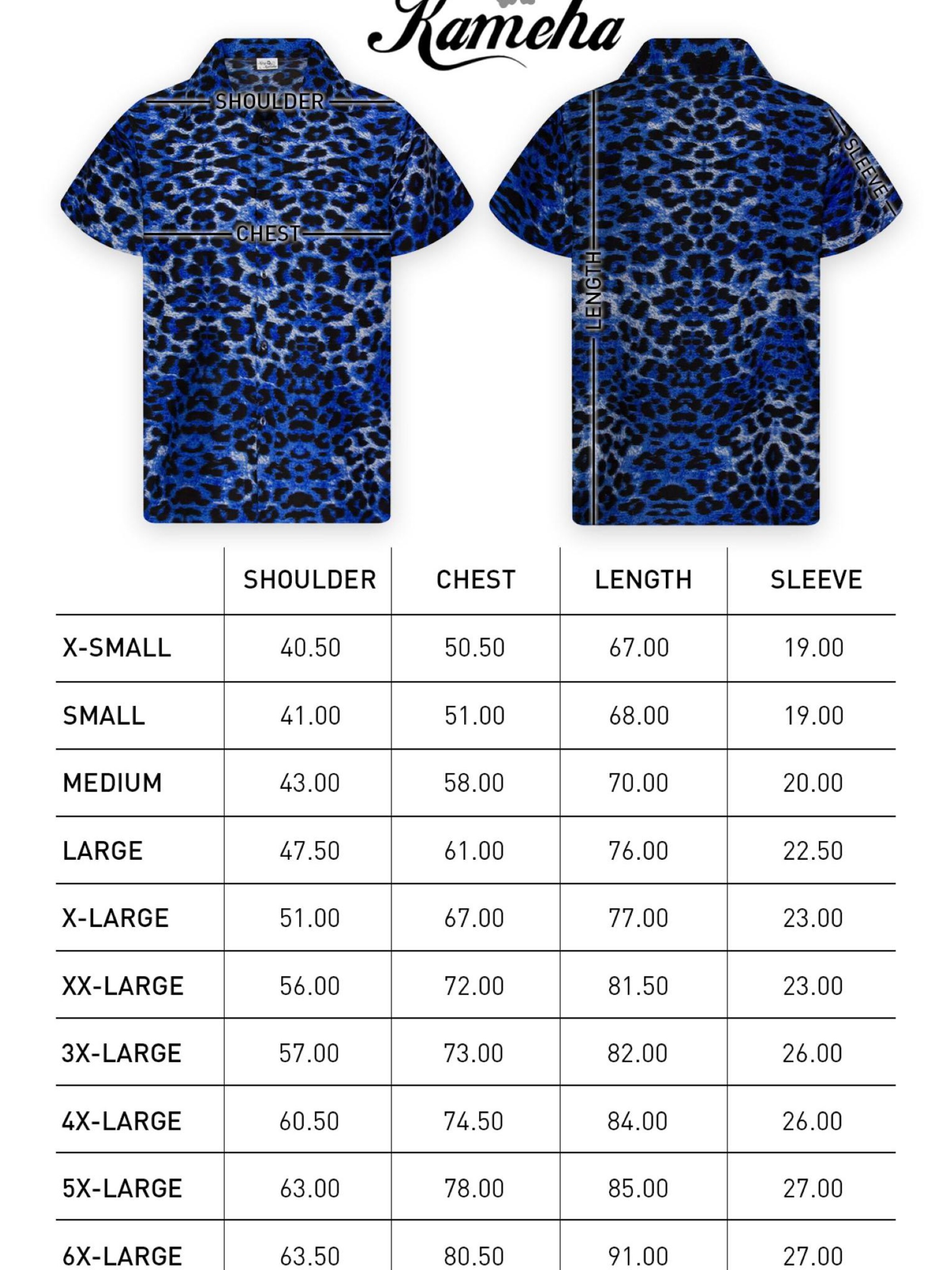 King Kameha Shirt 'Leopard'‌‌‌ in Blau