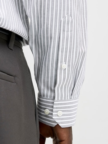 JACK & JONES Slim fit Button Up Shirt 'JPRBLAPARKER' in White