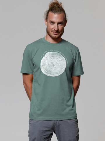 T-Shirt ' Baumscheibe ' Watapparel en vert : devant