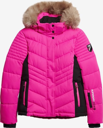 Superdry Sportjacke 'Luxe' in Pink: predná strana